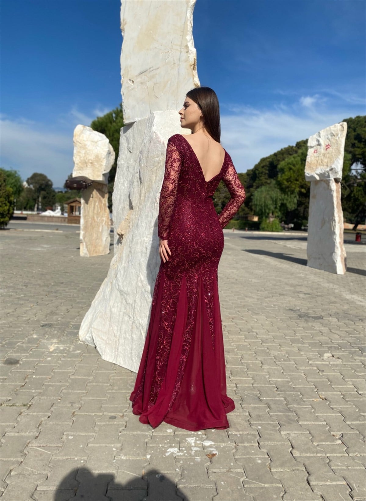 Piennar  Tül Detaylı Berra Abiye Fuşya