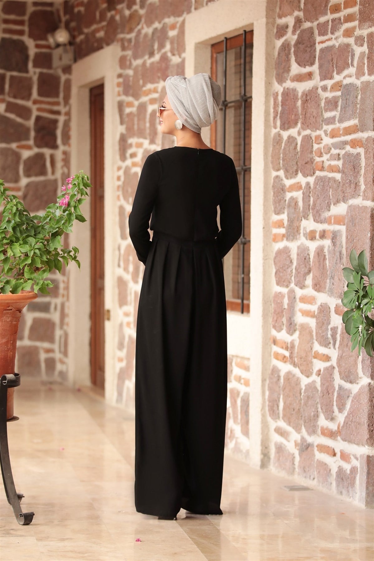 Zara Tesettür Tulum Siyah