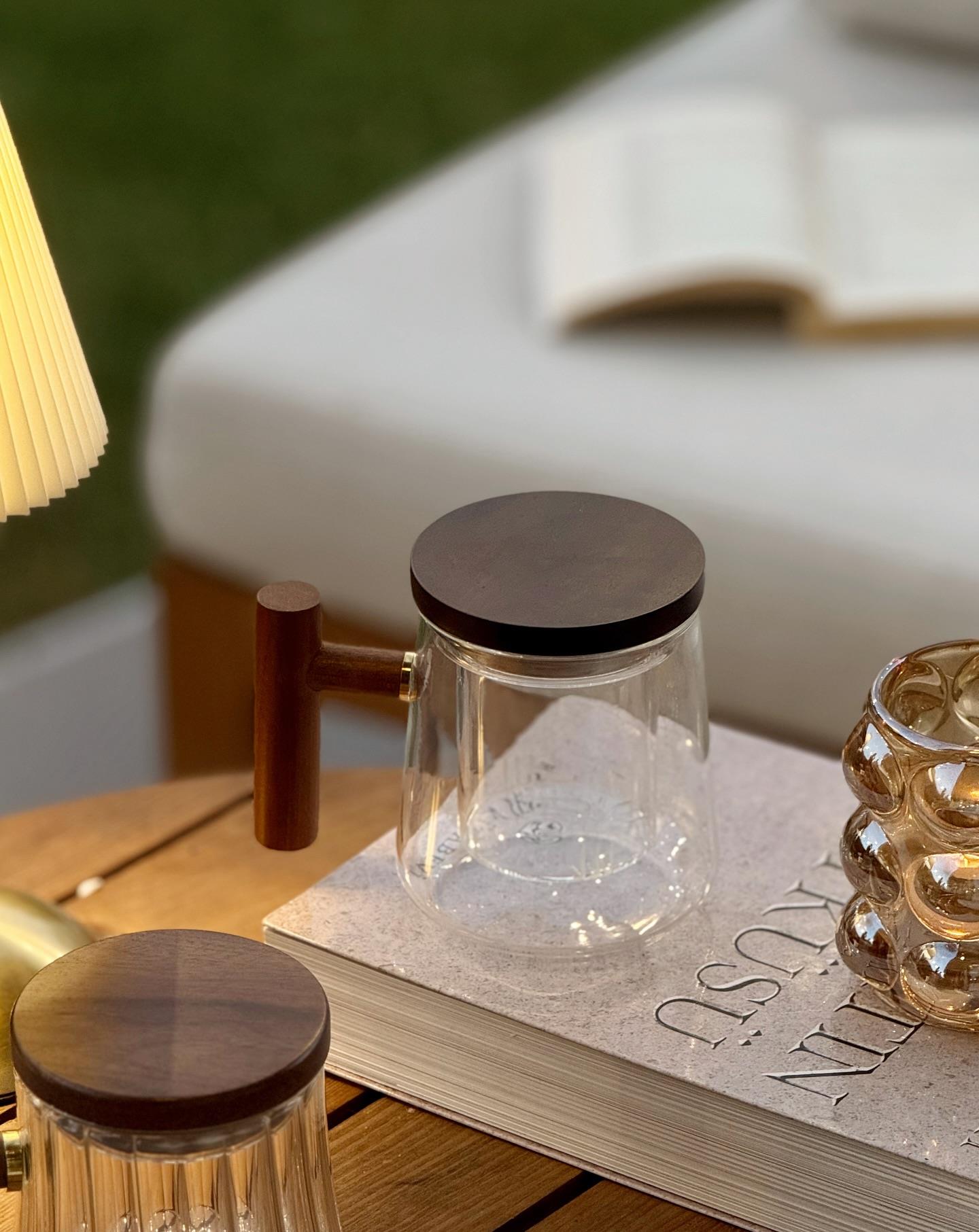 Akasya Kapaklı Pinterest Demleme Süzgeçli Kupa Bardak 400 ml