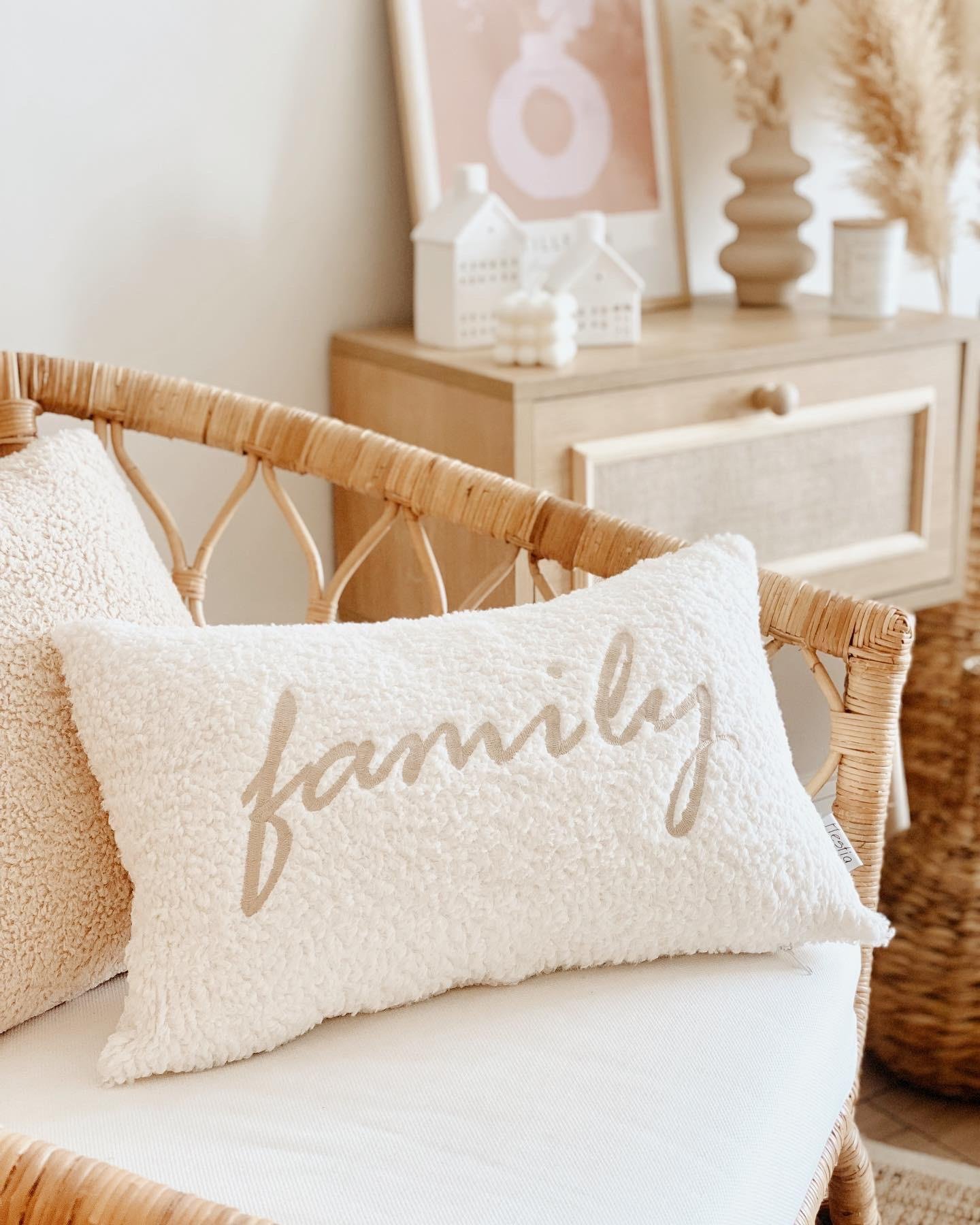 Teddy Yastık Kılıfı Home Familiy Love Happy