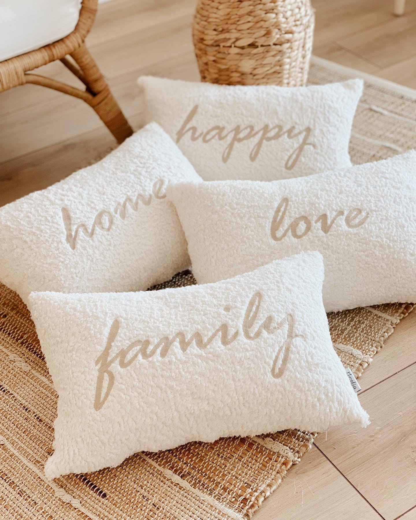 Teddy Yastık Kılıfı Home Familiy Love Happy