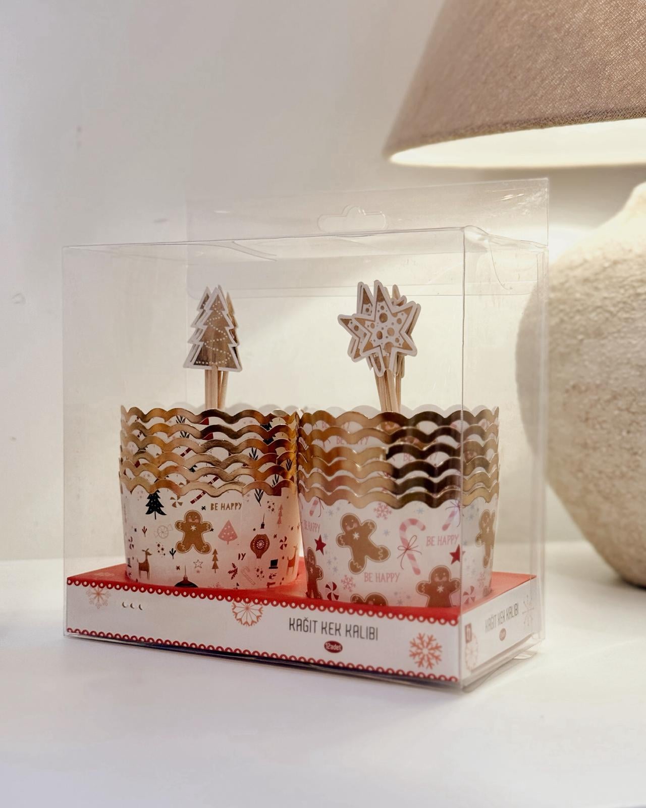 Yılbaşı 12'li Kağıt Kek Kalıbı