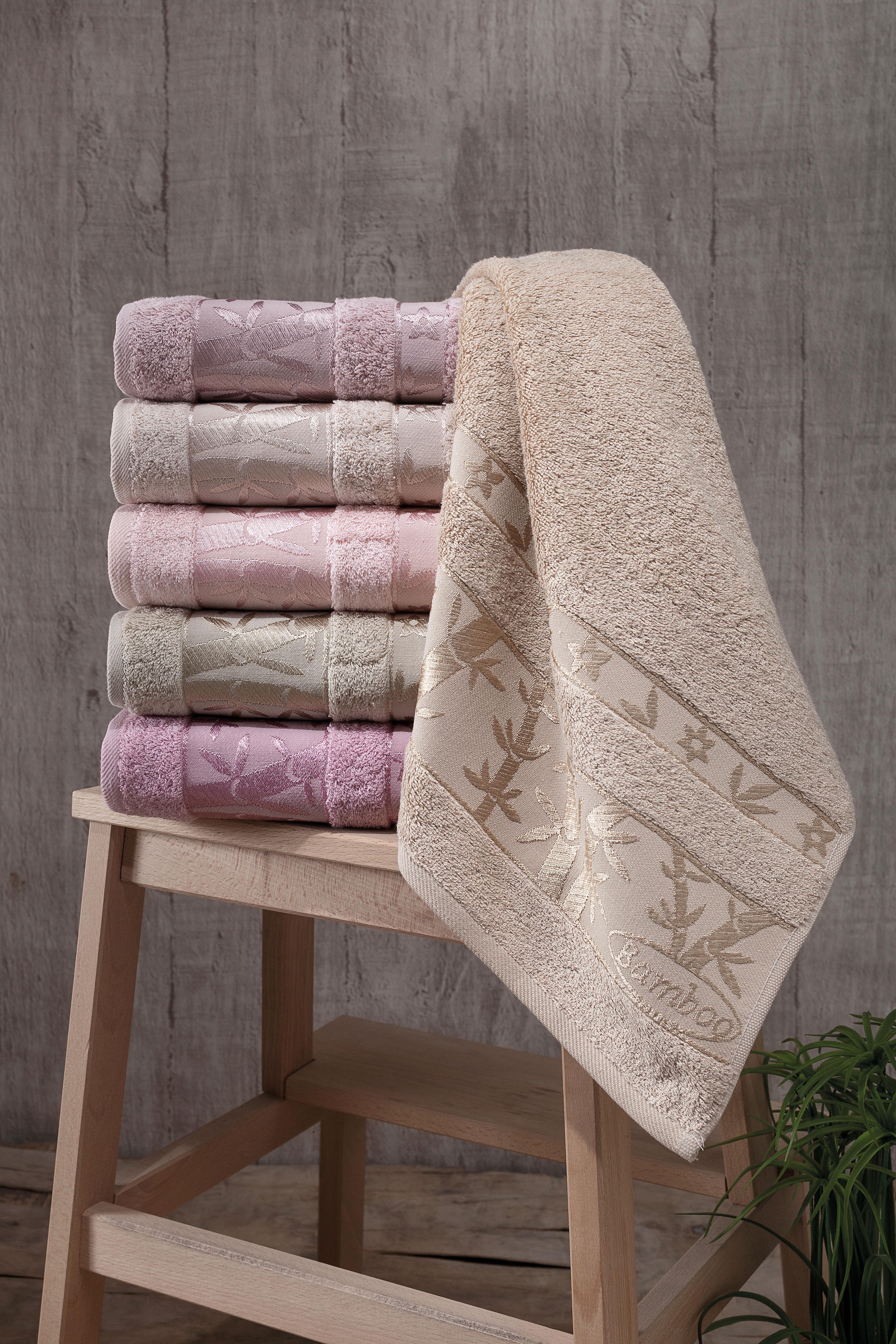 Elit Pastel Bambu 50*90 6'Lı Yüz Havlusu - Asorti