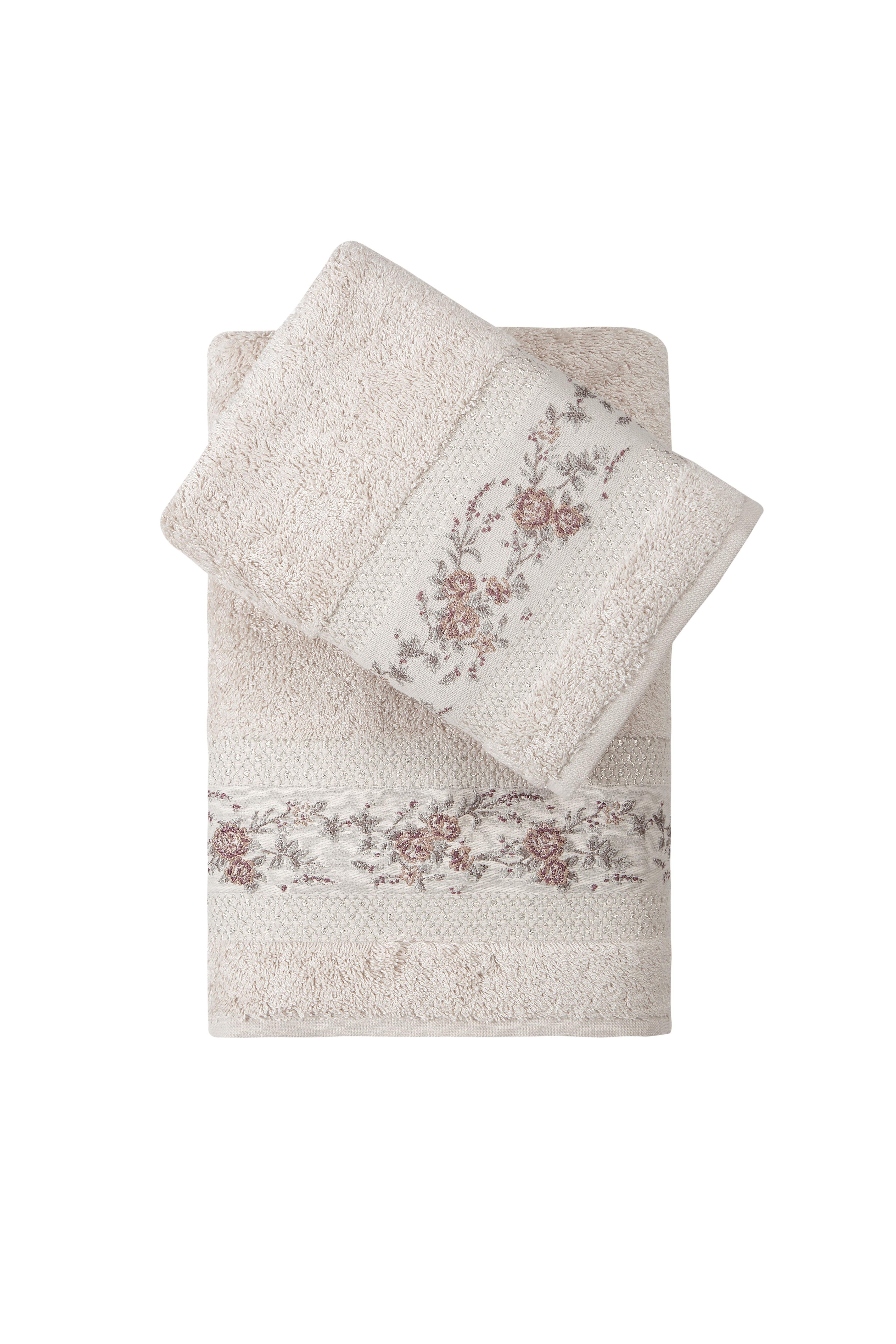 Rönesans Bambu 2'Li Banyo Havlu Seti (50*90+70*140) - Bej