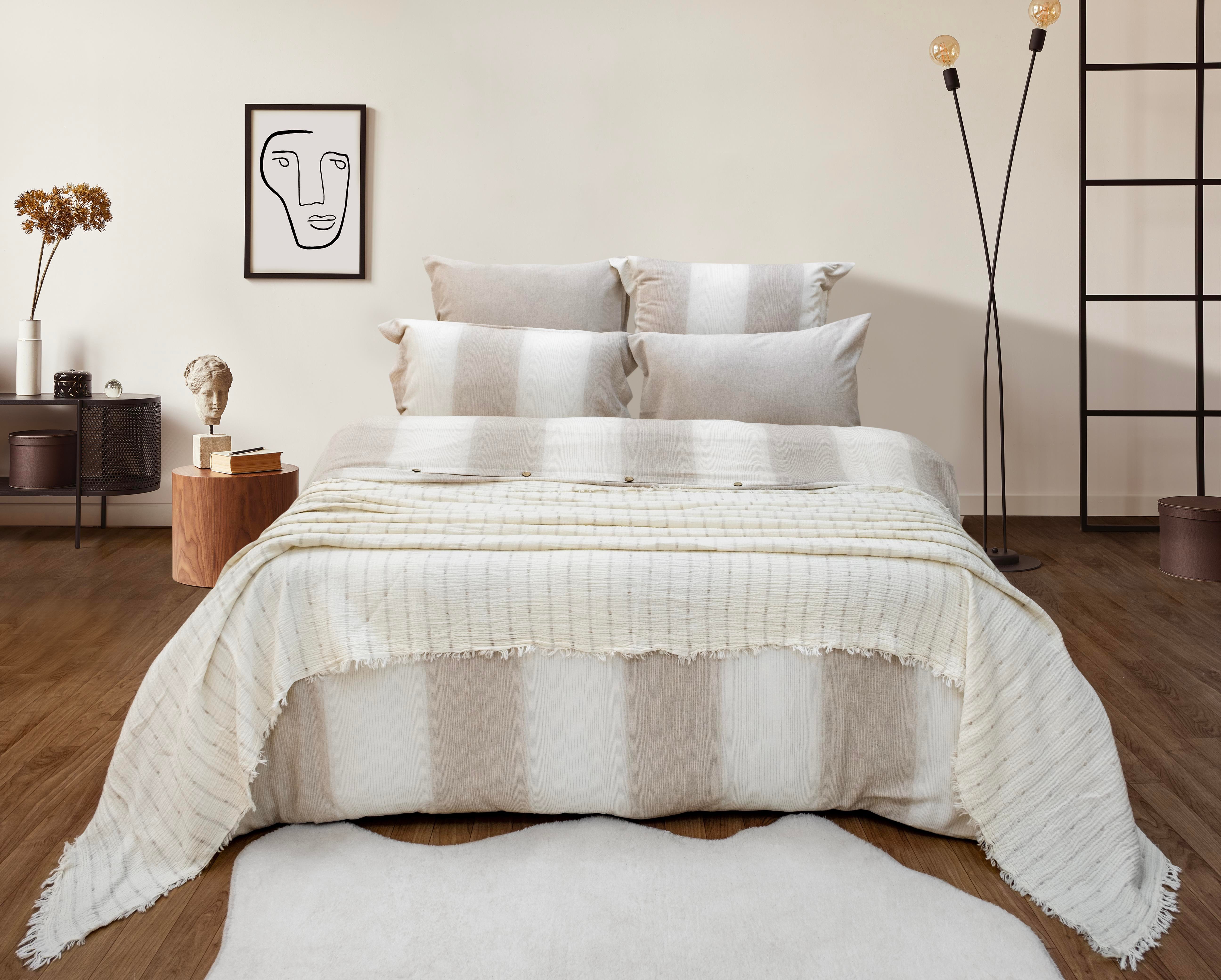 Timeless 7 Parça Müslin Pikeli Poplin Nevresim Takımı - Pudra