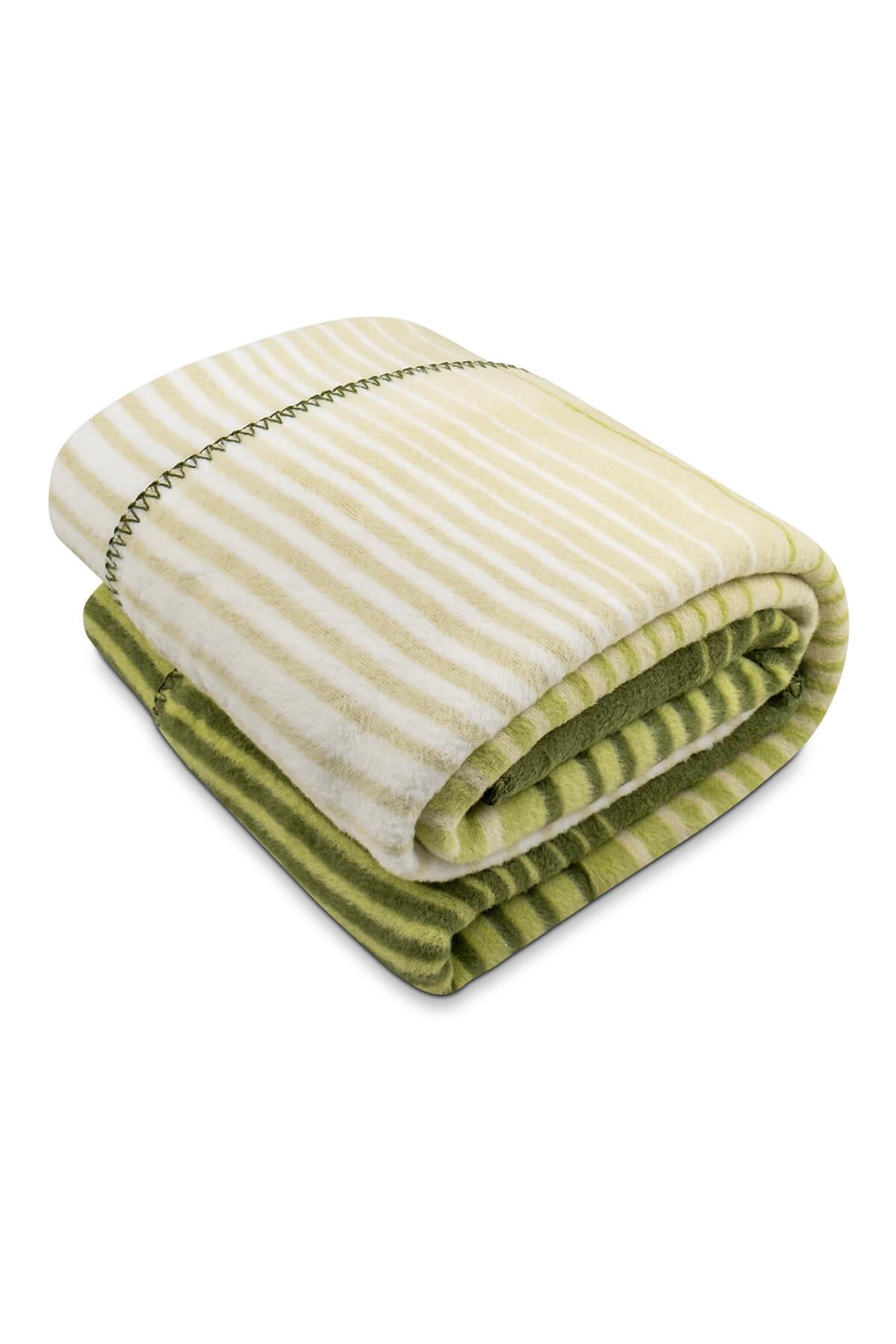 Wonna Pamuklu Tek Kişilik Battaniye V1 - Yeşil