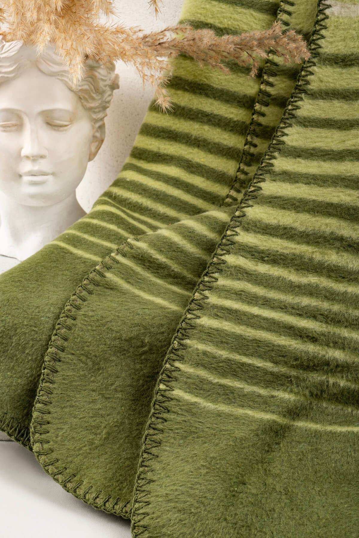 Wonna Pamuklu Tek Kişilik Battaniye V1 - Yeşil