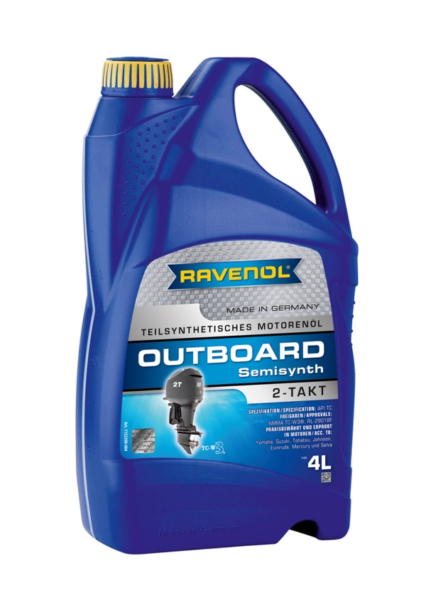 RAVENOL Outboardoel 2T Teilsynth. (Yarı Sentetik 2 Zamanlı Deniz Motoru Yağı) 4 Litre