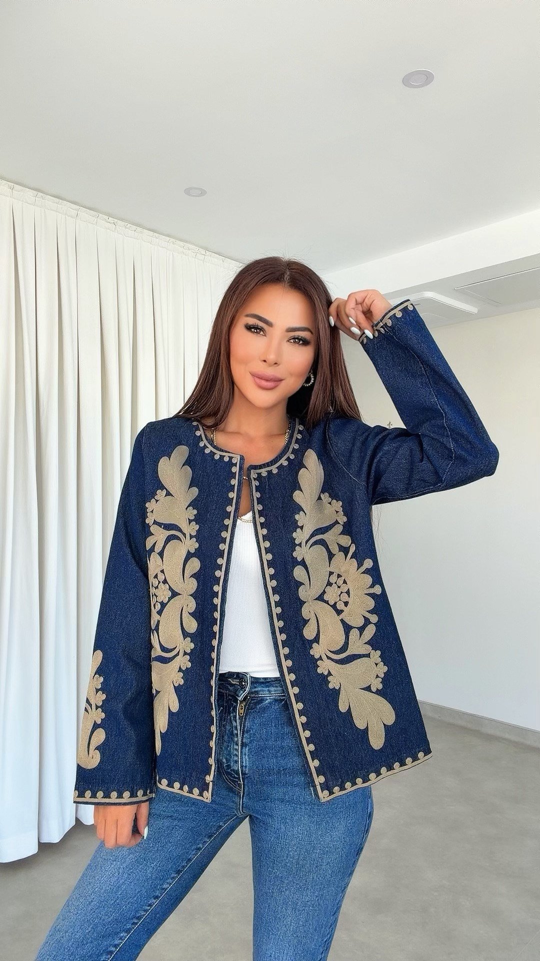Ariyana Kadın Vizon Kot Ceket