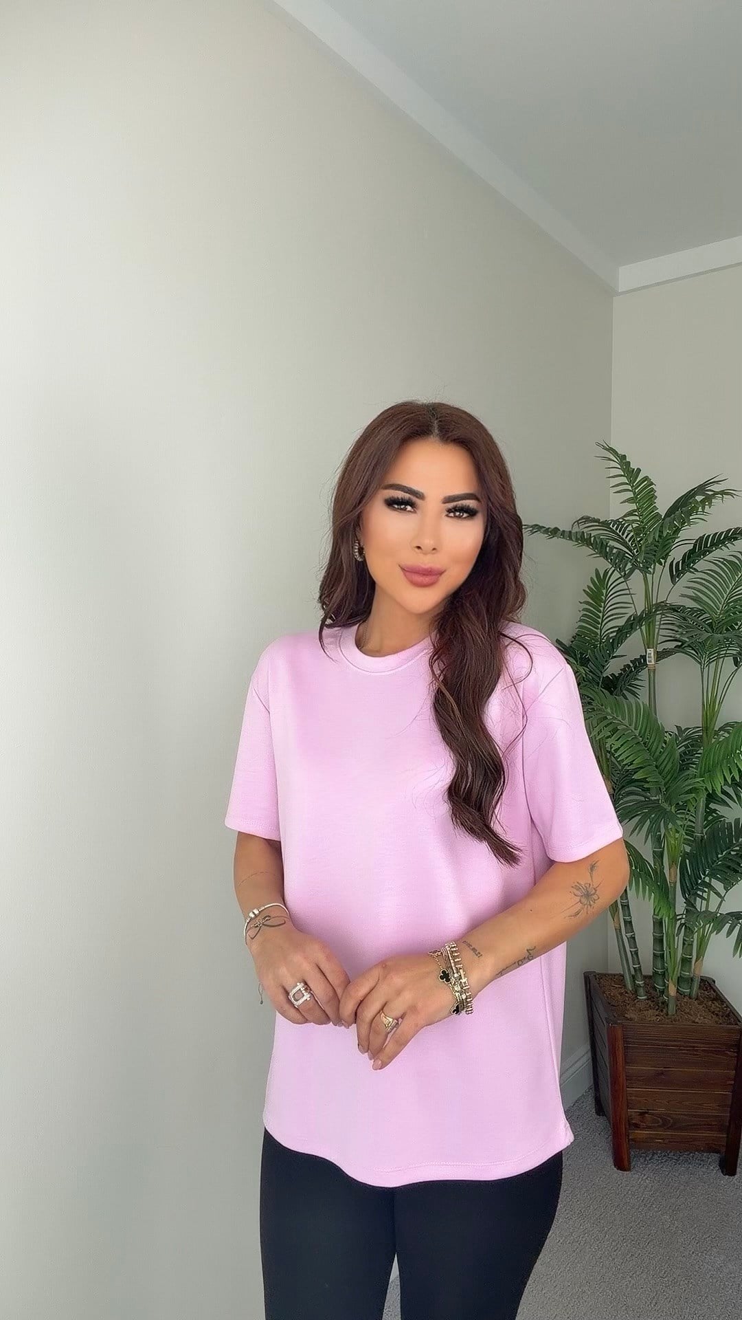 Bantra Kadın Pembe Basic T-shirt