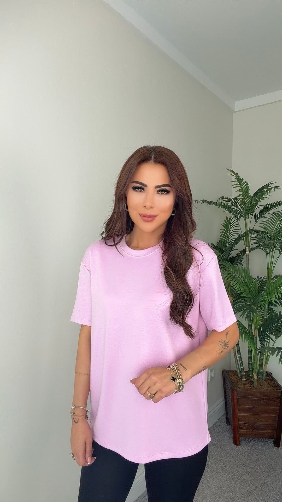 Bantra Kadın Pembe Basic T-shirt