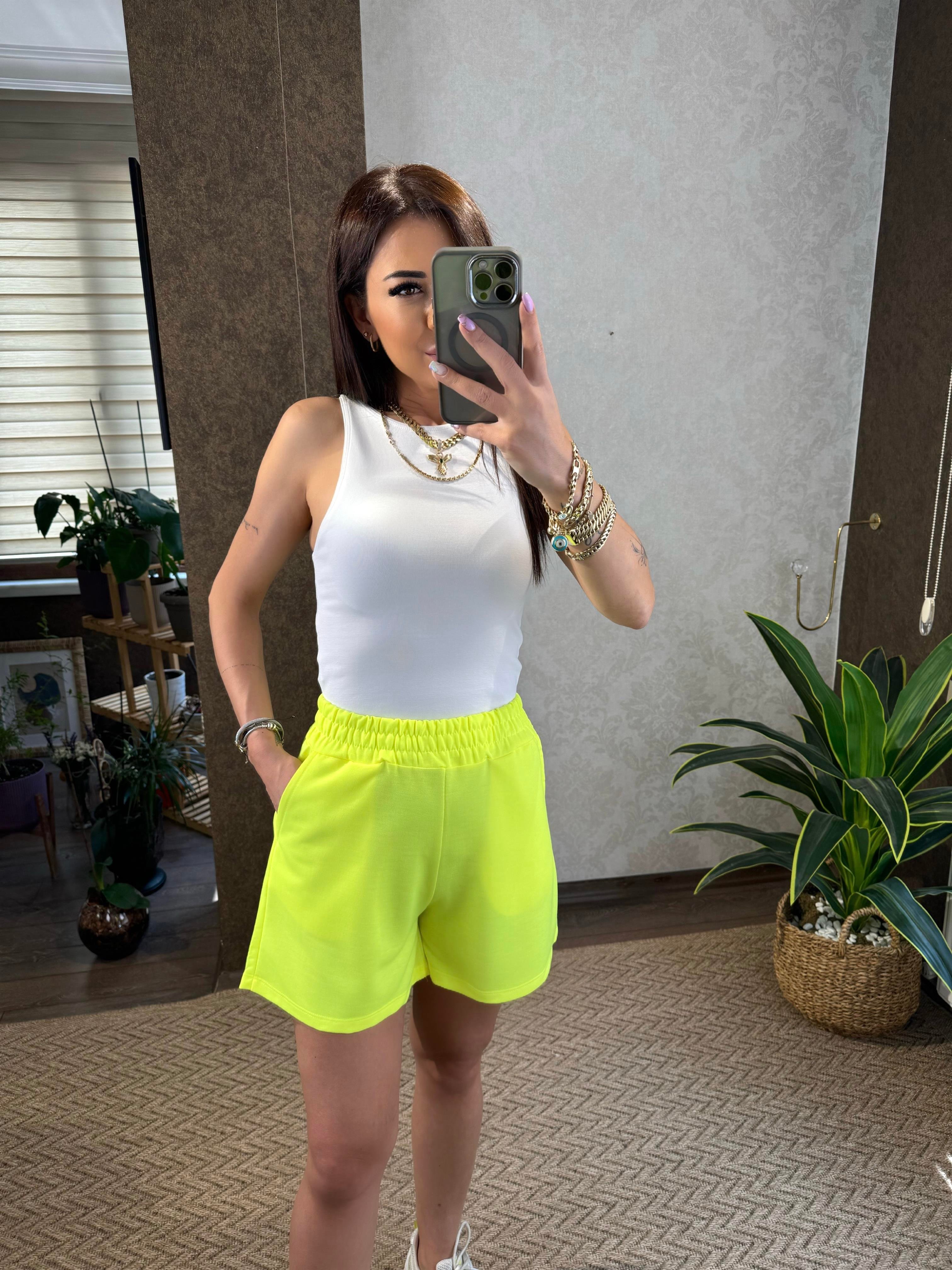 Begonia Kadın Neon Sarı Şort