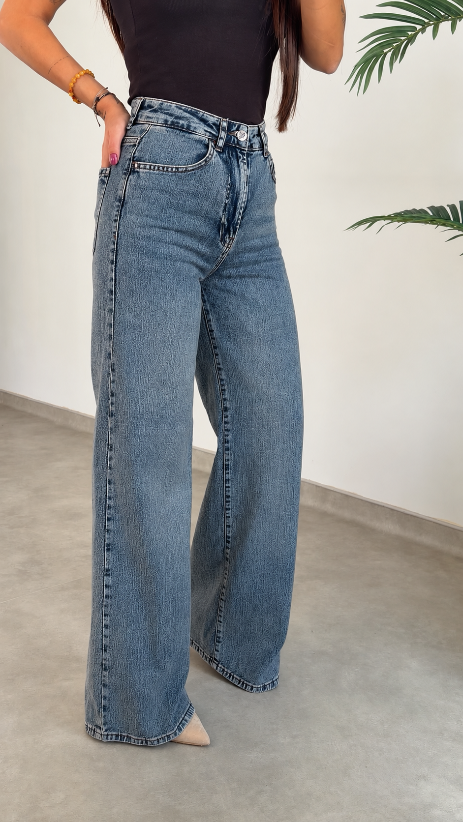 Cunisa Kadın Palazzo Yıkamalı Jean