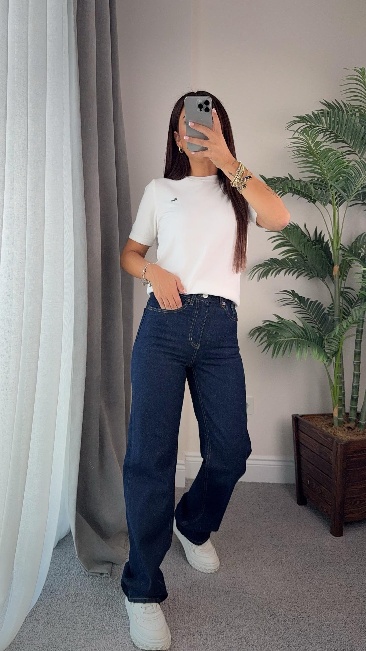 Cupsi Kadın Straight Mavi Yüksek Bel Jean