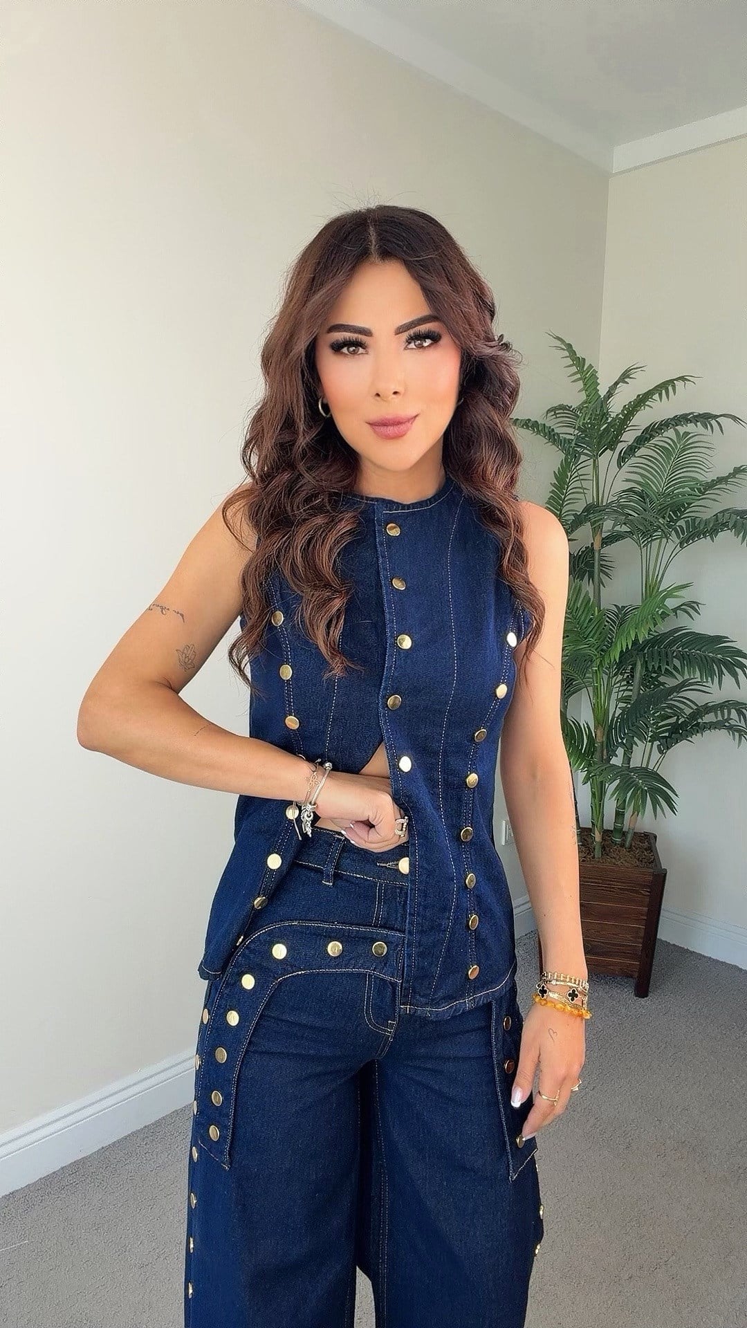 Feja Kadın Gold Detaylı Tasarım Jean 