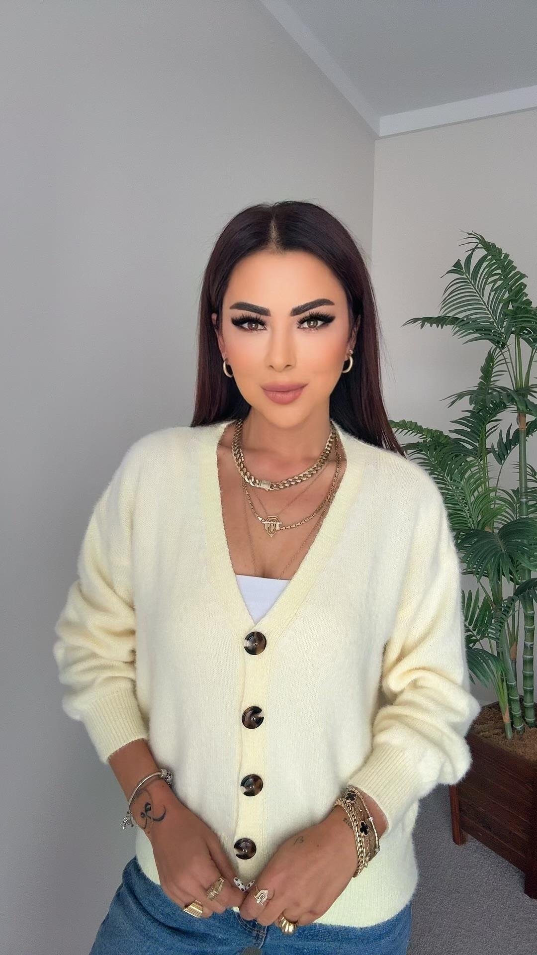 Gua Kadın Yumoş Açık Sarı Hırka