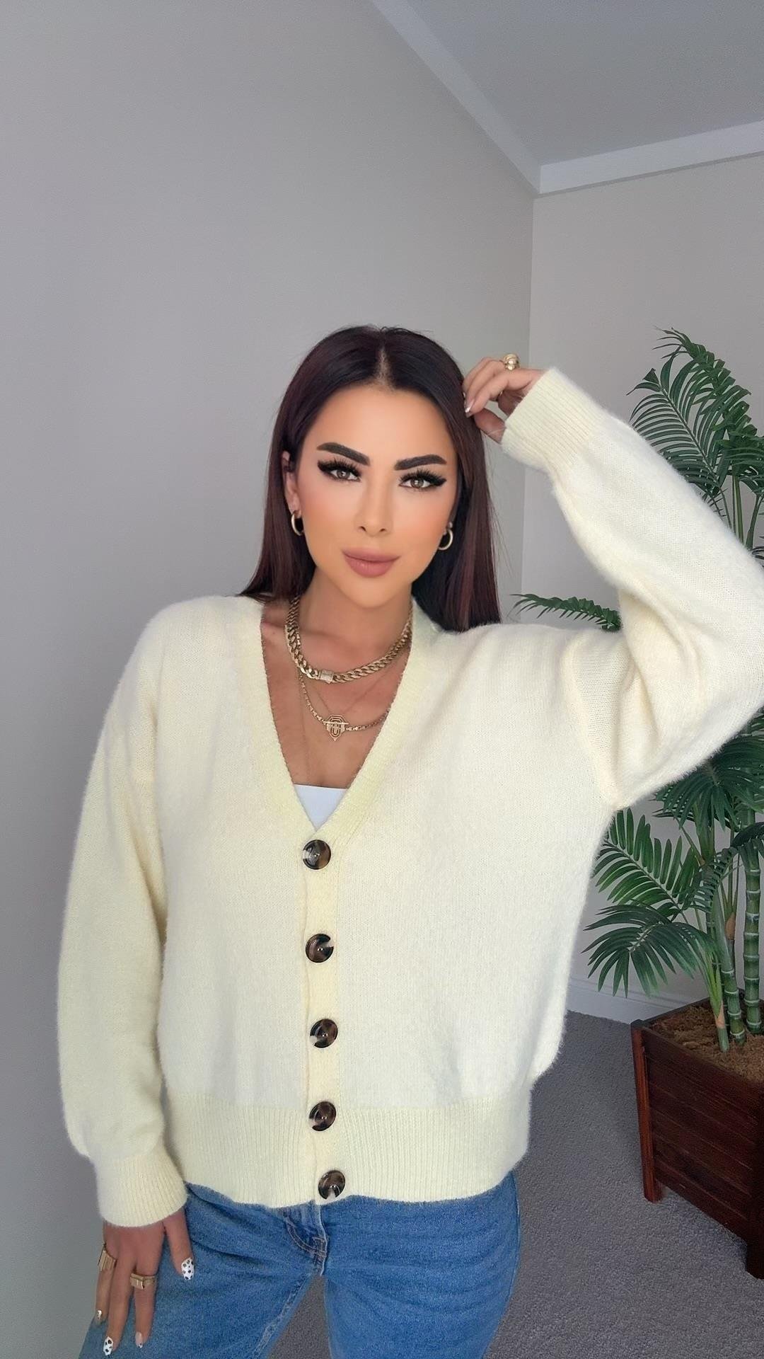 Gua Kadın Yumoş Açık Sarı Hırka