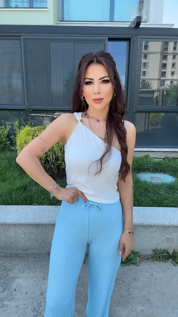 Jenny Kadın Tek Omuz Detaylı Beyaz Bluz