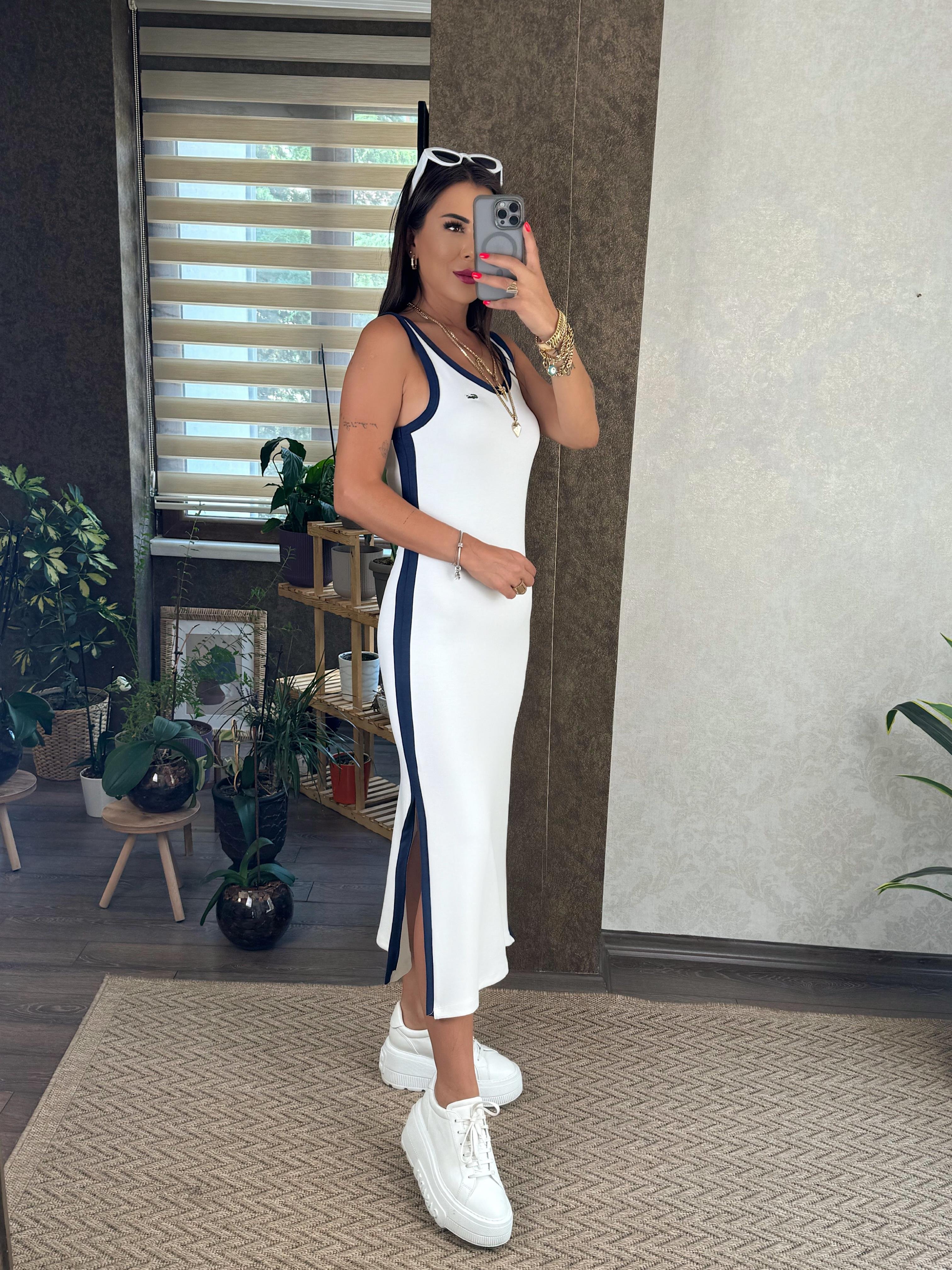 Lante Kadın İp Askılı Beyaz Elbise