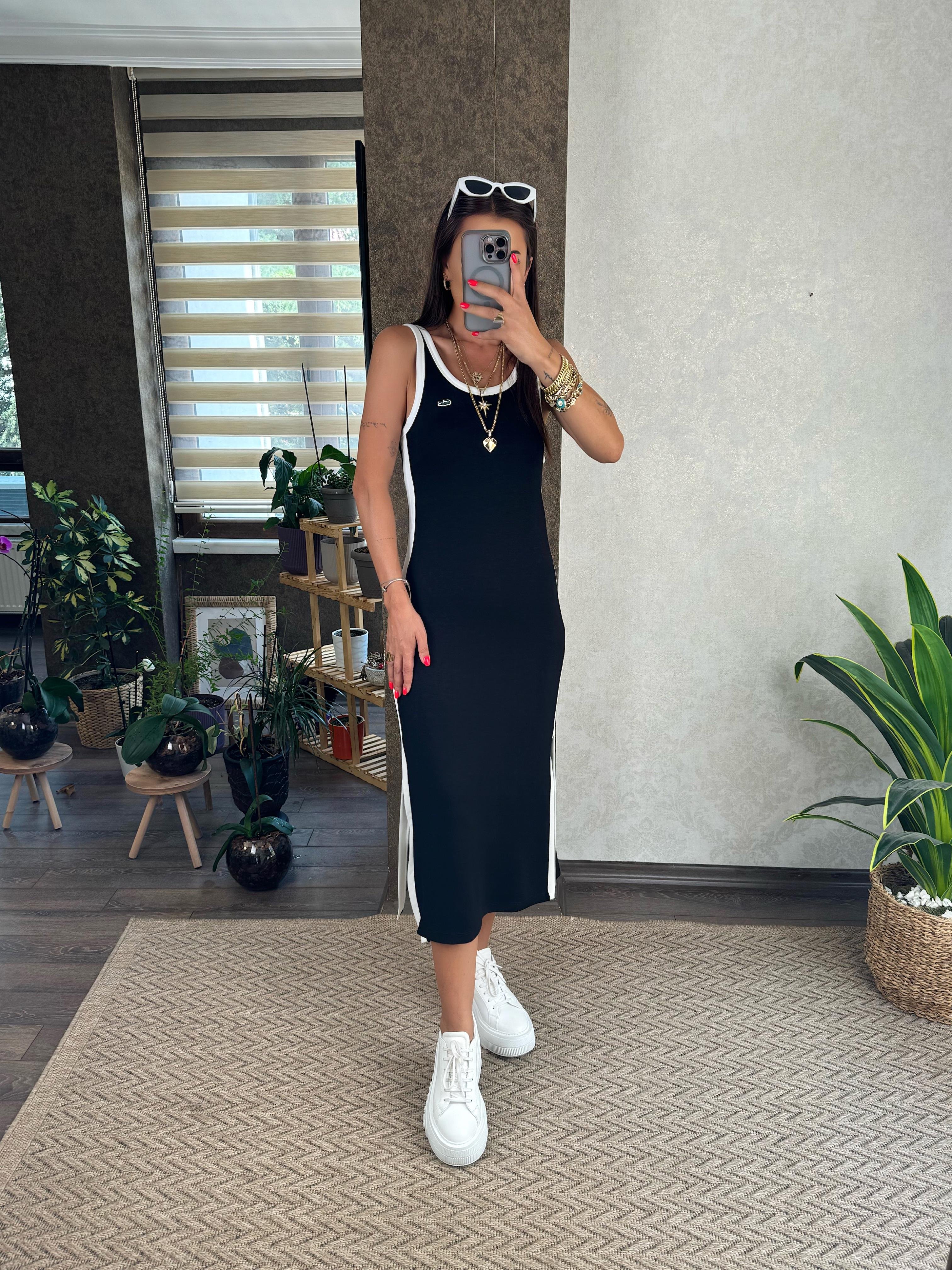 Lante Kadın İp Askılı Siyah Elbise