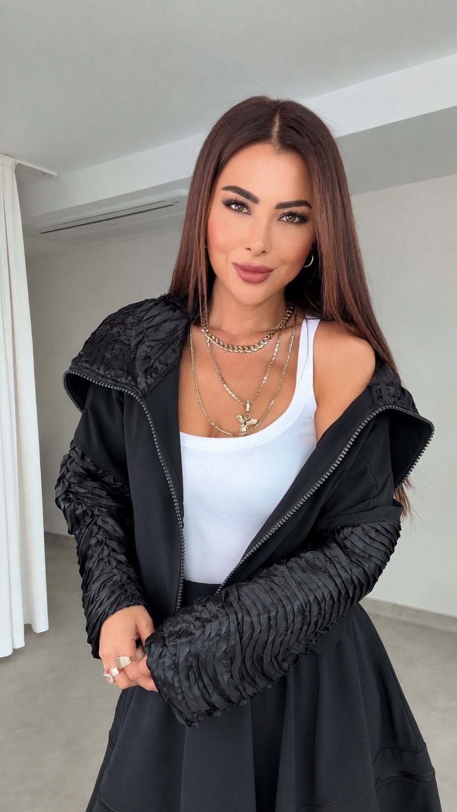 Lionss Kadın Siyah Tasarım Ceket
