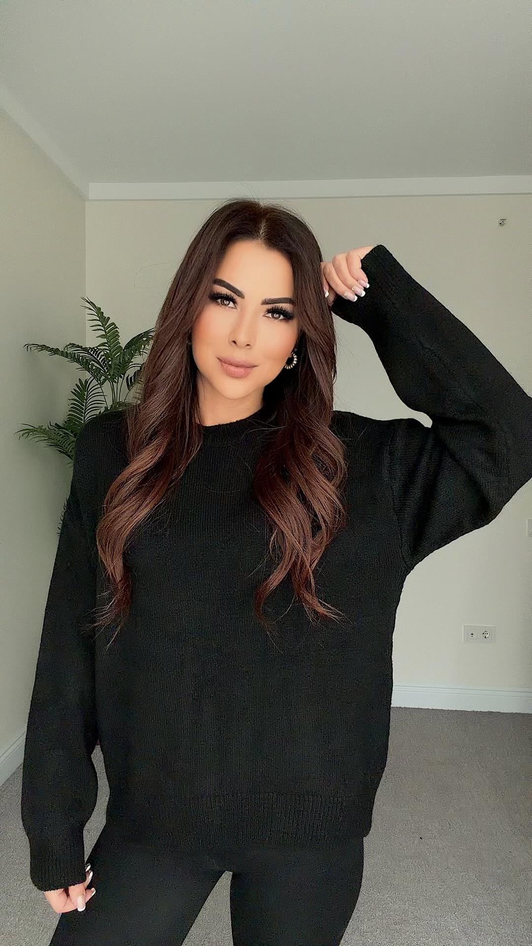 Lush Kadın Basic Yumoş Siyah Triko