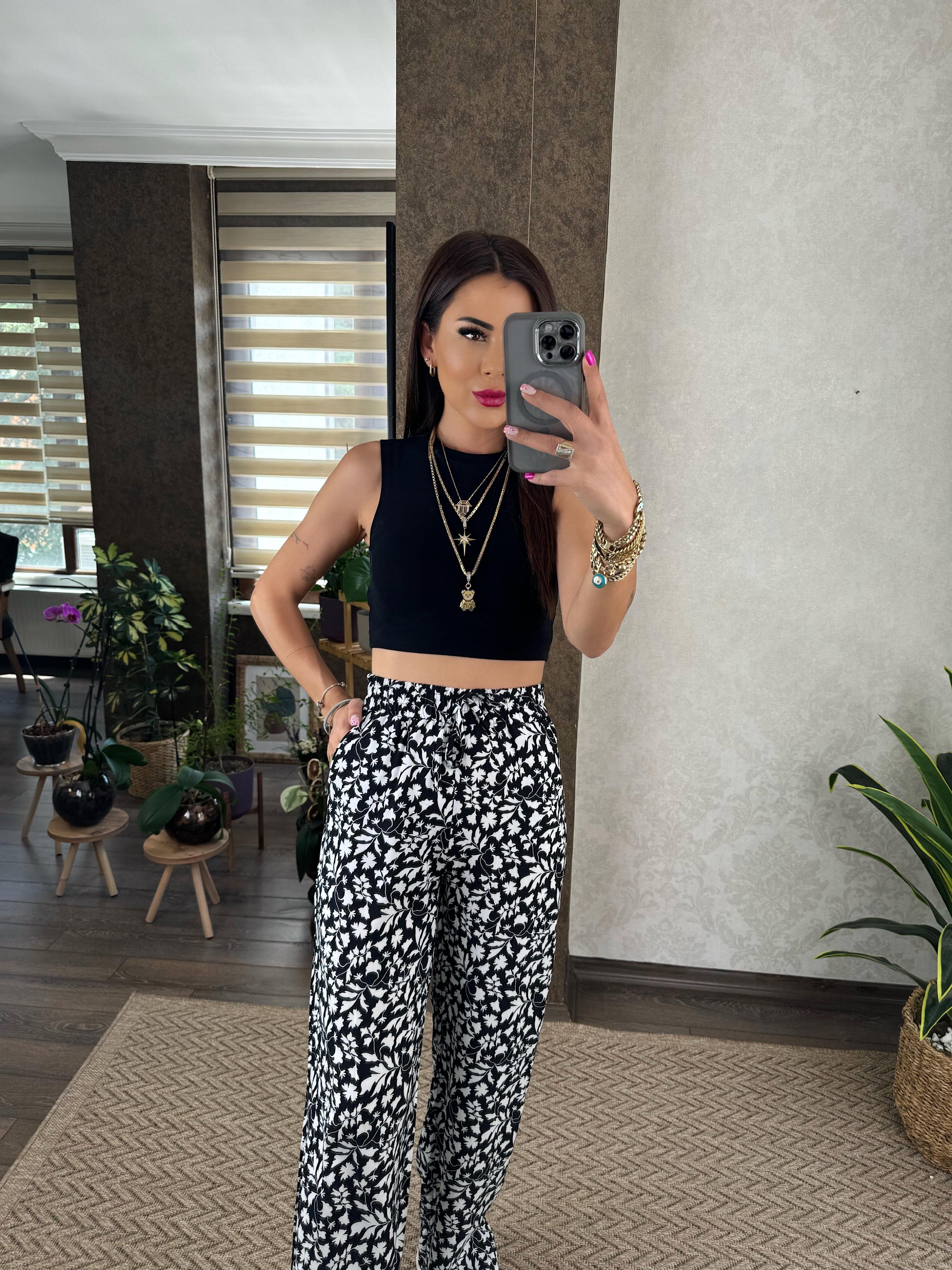 Rebecca Kadın Siyah Crop
