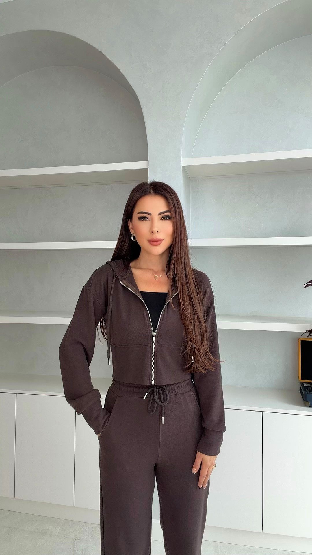 Sanq Selanik Kapüşon Detaylı Kadın Takım