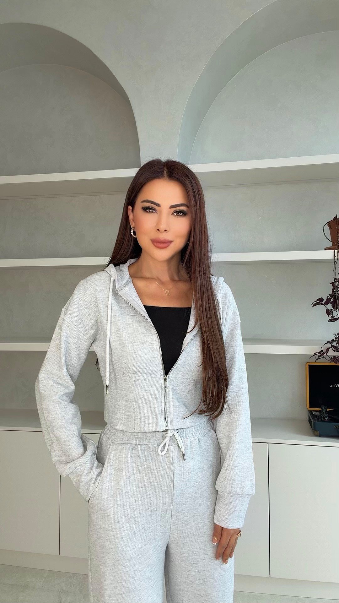 Sanq Selanik Kapüşon Detaylı Kadın Takım