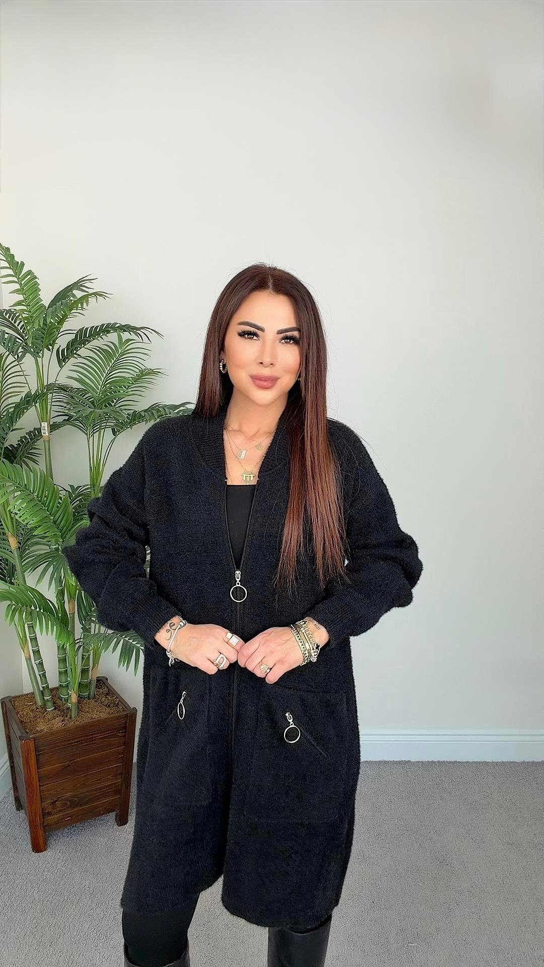 Valera Kadın Premium Siyah Ceket Hırka