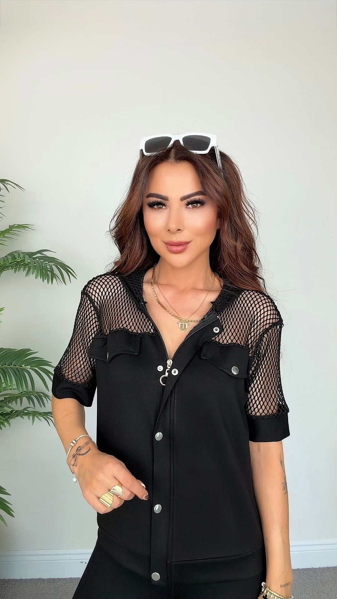 Wesa Kadın File Detaylı Siyah Hırka