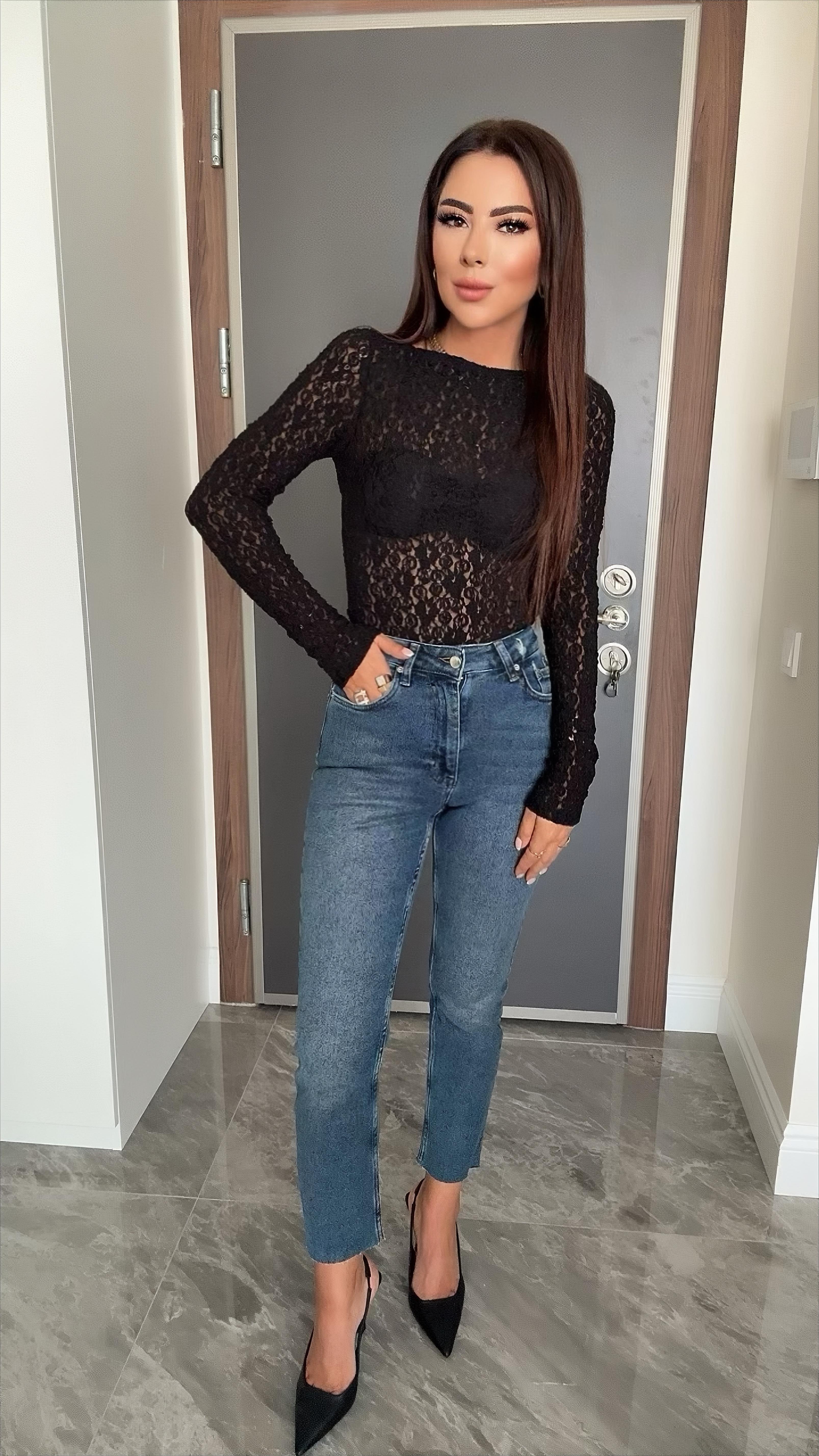 Zemia Kadın Yüksek Bel Full Likralı Yıkamalı Jean