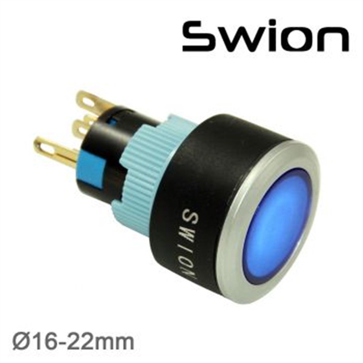 Swion 22mm LEDLİ Plastik Yaylı Buton 1NO/1NC 5P SWY-11