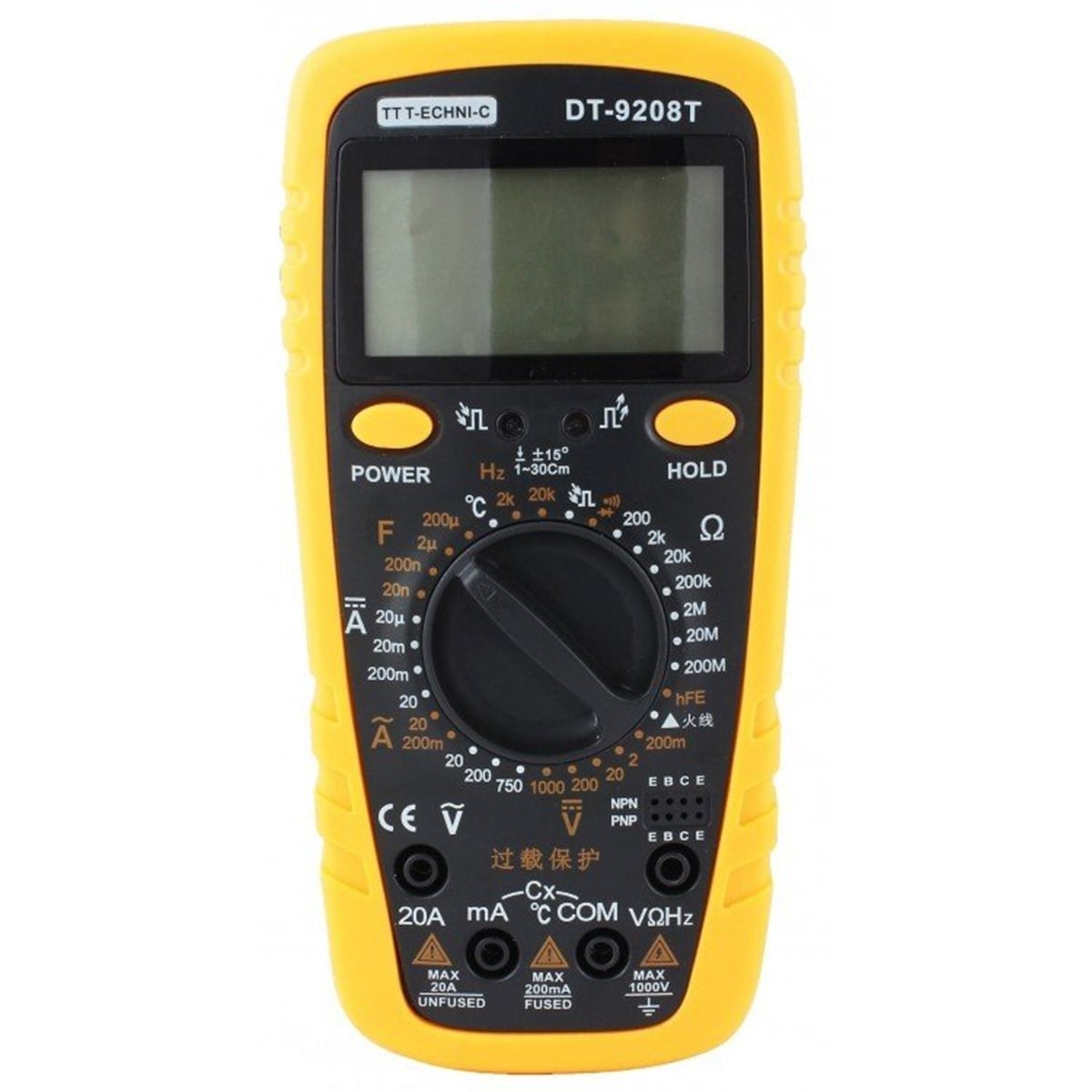 TT-Technic DT9208T Dijital Multimetre Ölçü Aleti