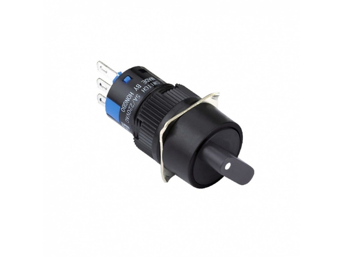 Yuvarlak 16MM Kalıcı OFF-ON Mandal Buton LAS1-AY-11X/21/N