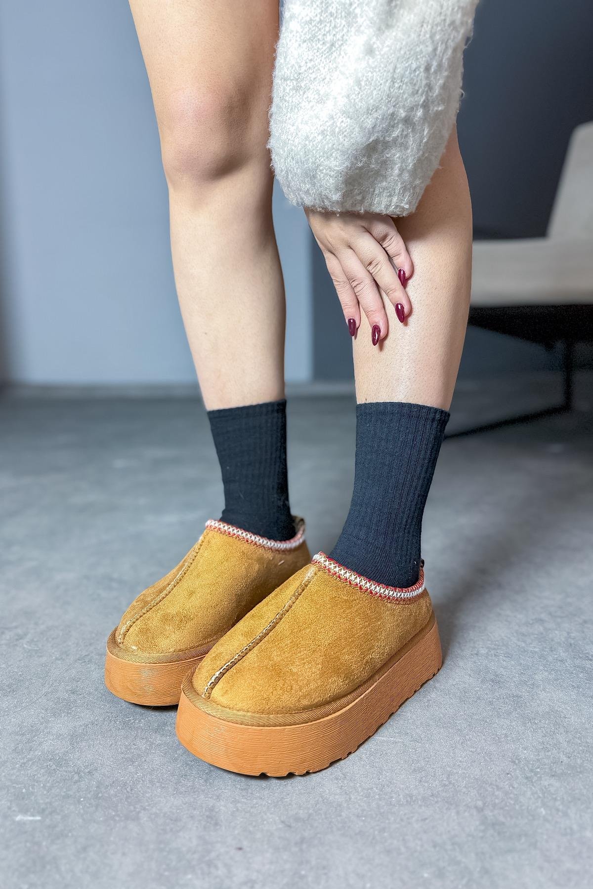 Brilliant Taba Kürklü Bootie