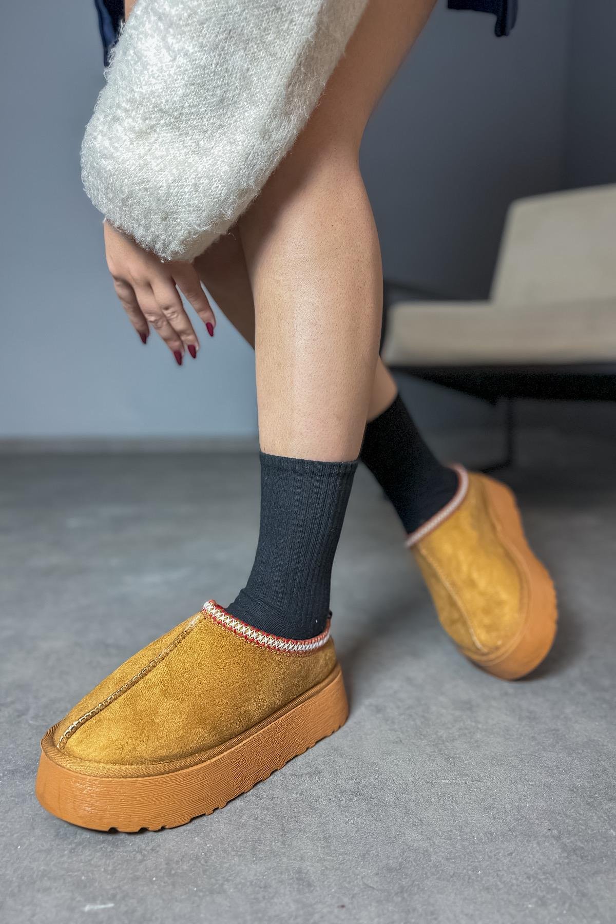 Brilliant Taba Kürklü Bootie