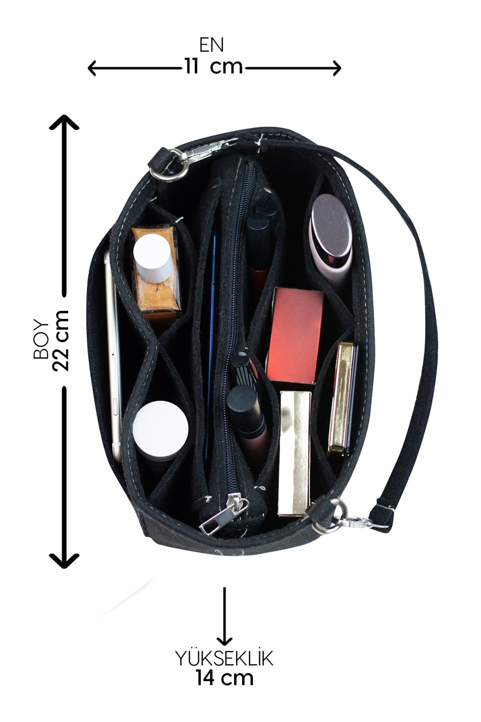 Fullbag Siyah Çanta Içi Düzenleyici