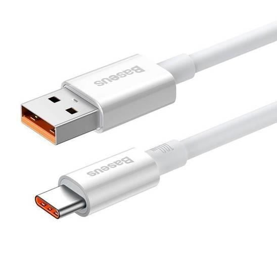 Baseus 1MT 6A 100W Mega Hızlı USB To Type C Şarj ve Data Kablosu, Akım Ve Isı Korumalı Type C Kablo