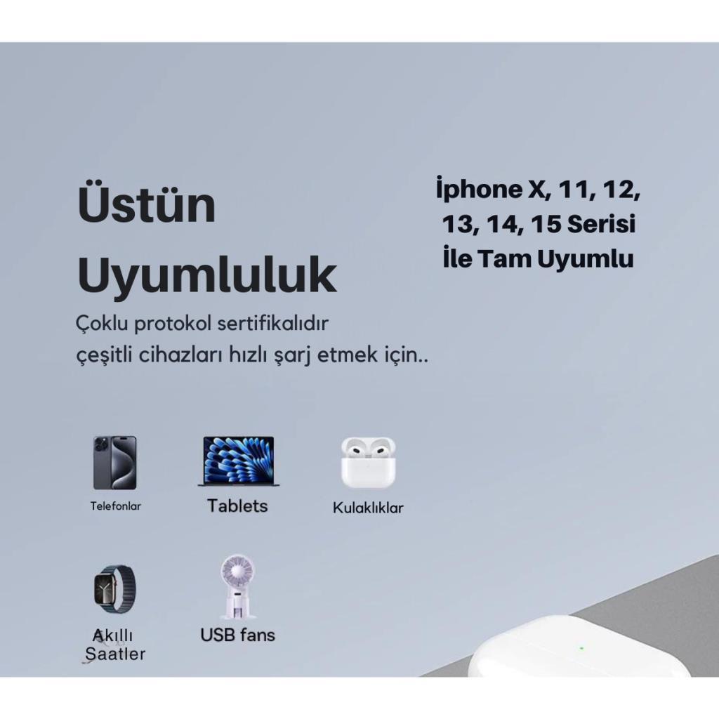 Baseus 20W 1x USB ve 1x Type C Universal Şarj Aleti, Aşırı Güç ve Voltaj Korumalı Şarj Adaptörü