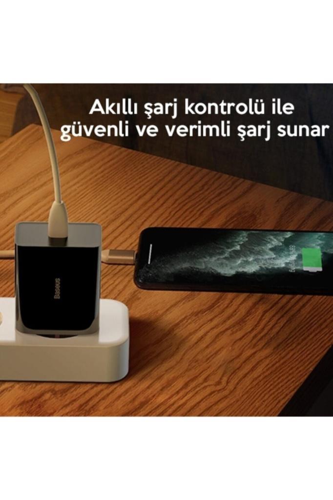 Baseus Speed Mini Quick Charger 20W Şarj Başlık Type-C Hızlı Şarj Adaptörü Siyah