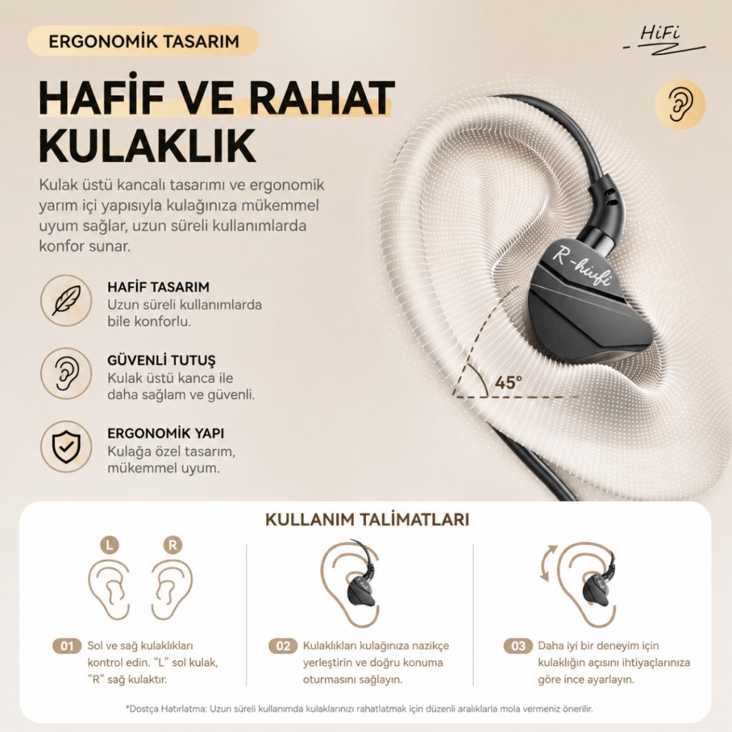 ESSAGER 1.2 Metre 3.5mm Kablolu Hi-Fi Mikrofonlu Gaming Kulak İçi Kulaklık 10mm Grafen Sürücü, Gecikmesiz Kulaklık