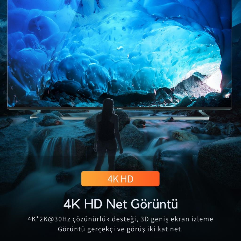 Essager 2in1 Çift Yönlü HDMI Switch Adaptör, 4K 60Hz, Çift Ekran Bağlantılı Çevirici, TV,PC,Projektör
