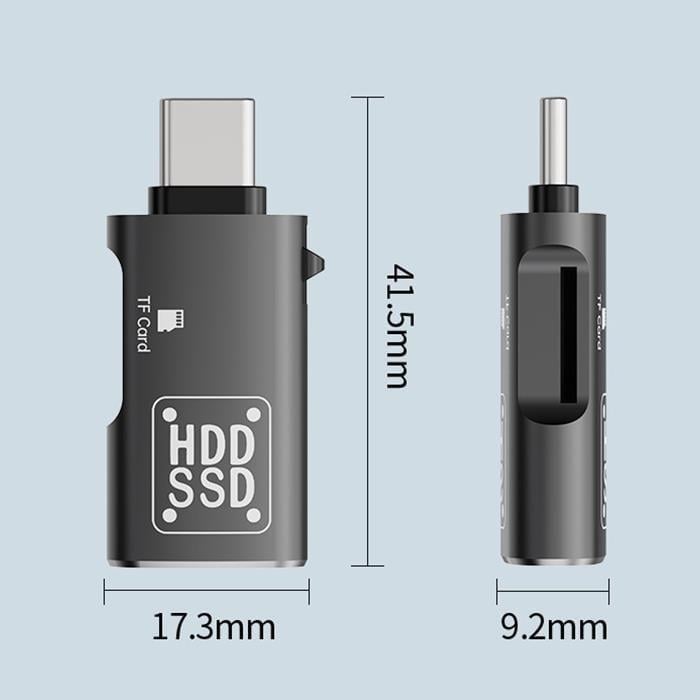 Polham 2in1 Type C To TF Kart ve USB Çevirici OTG Adaptör, Şarj ve Data Aktarım OTG Çeviricisi, Yüksek Hızlı