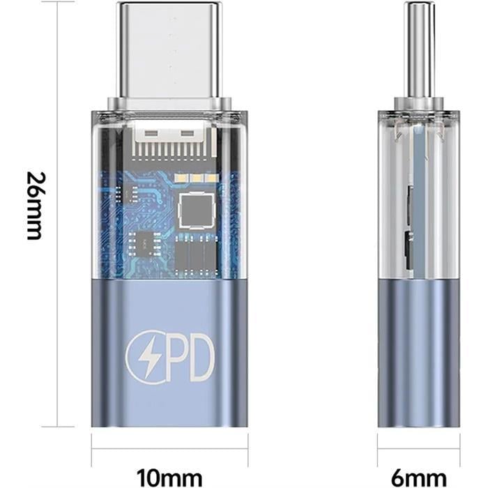Polham 30W Şarj Destekli Lightning to Type C Çevirici Dönüştirici Adaptör, Şarj ve Veri Aktarım Çevirici
