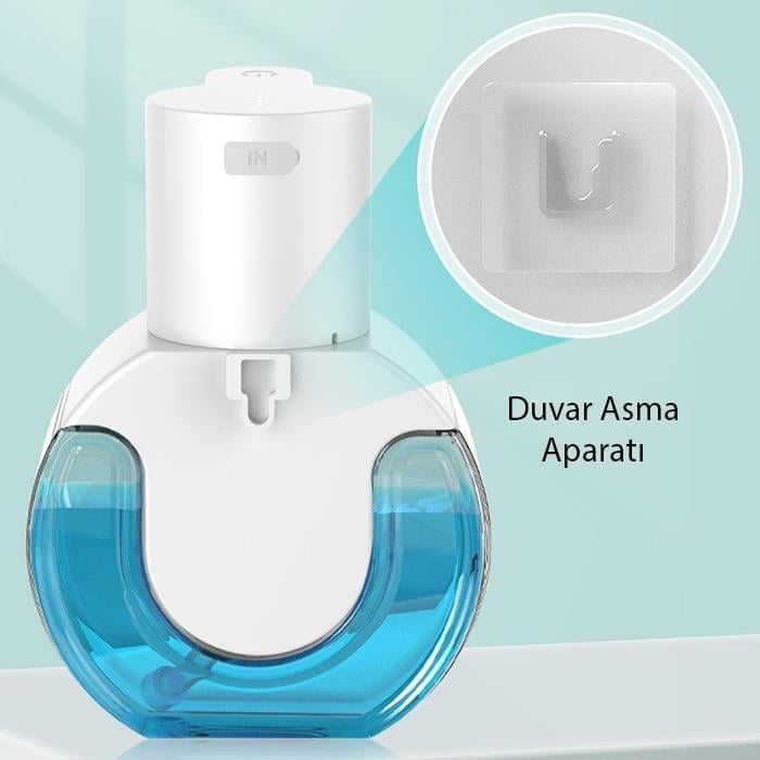 Polham 420ML Otomatik Sensörlü Sabunluk Köpük Makinesi, Tüm Sıvılar İçin Köpük Makinası, Şarjlı Duvar Askılı