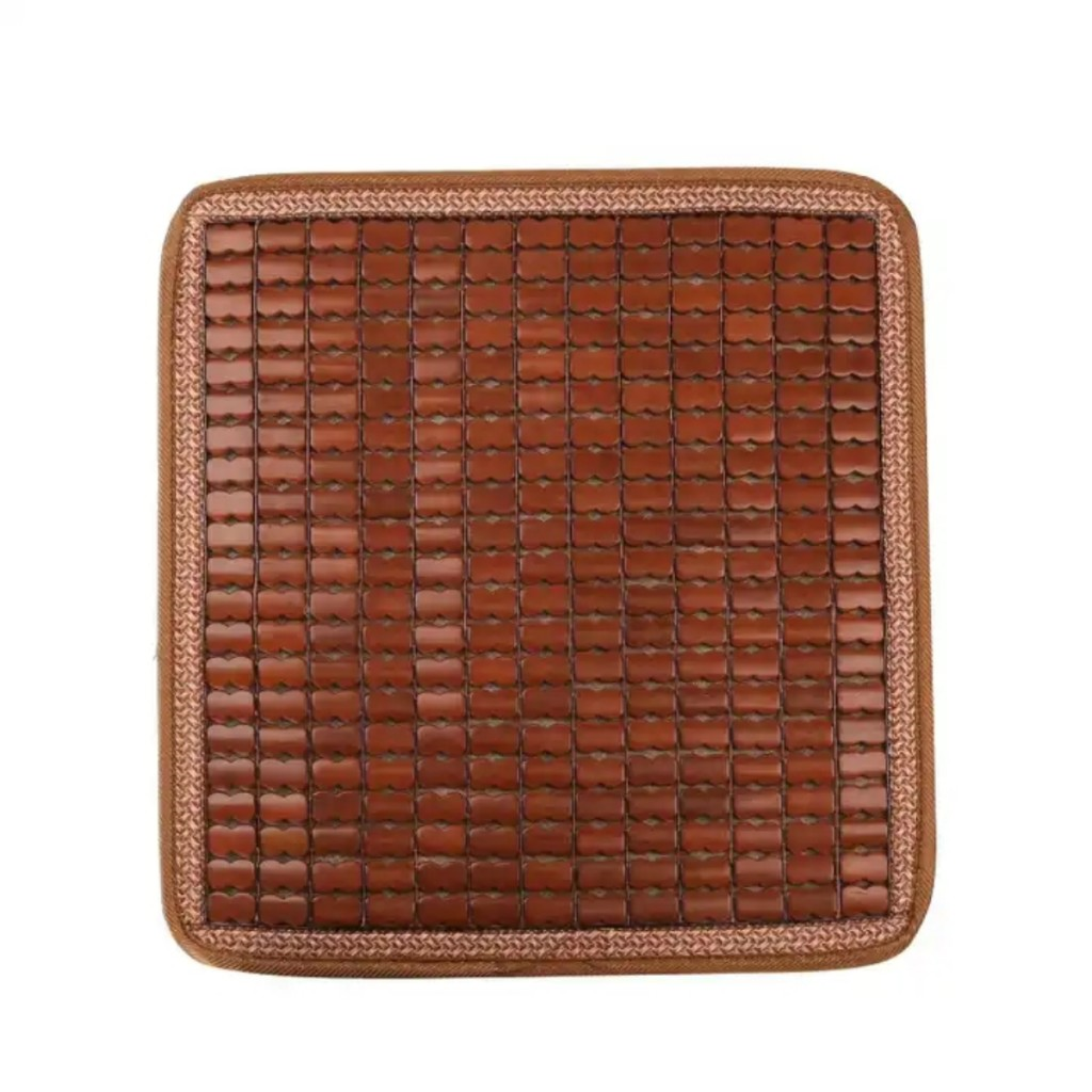 Polham 43x43 CM Terletmez Bambu Koltuk Minderi, Oto Koltuk, Ofis Koltuğu İçin Terlezmez Yapışmaz Minder