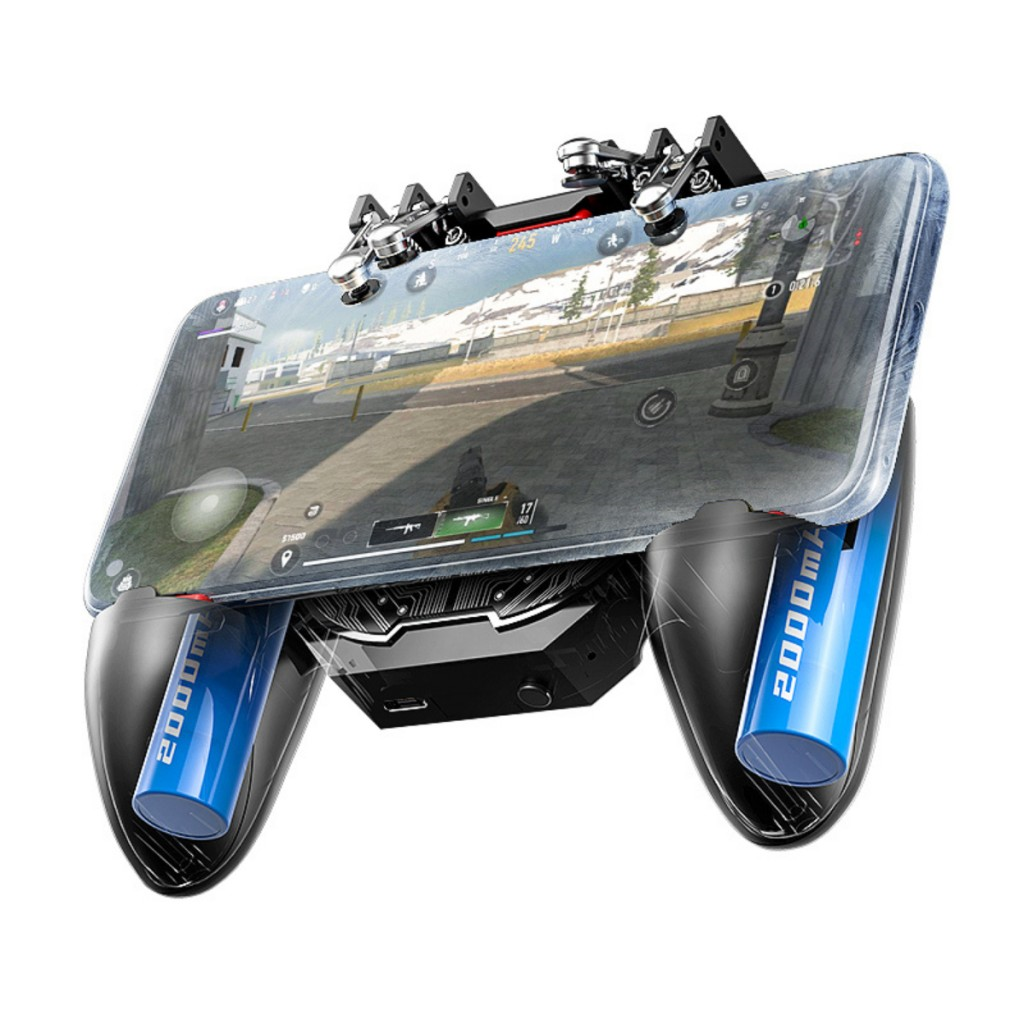 Polham 6 Parmak Kontrollü Radyatörlü Soğutmalı 4000mAh Bataryalı Profesyonel Oyun Gamepadi – PUBG, COD, Free Fire ve Tüm Mobil Oyunlar İçin