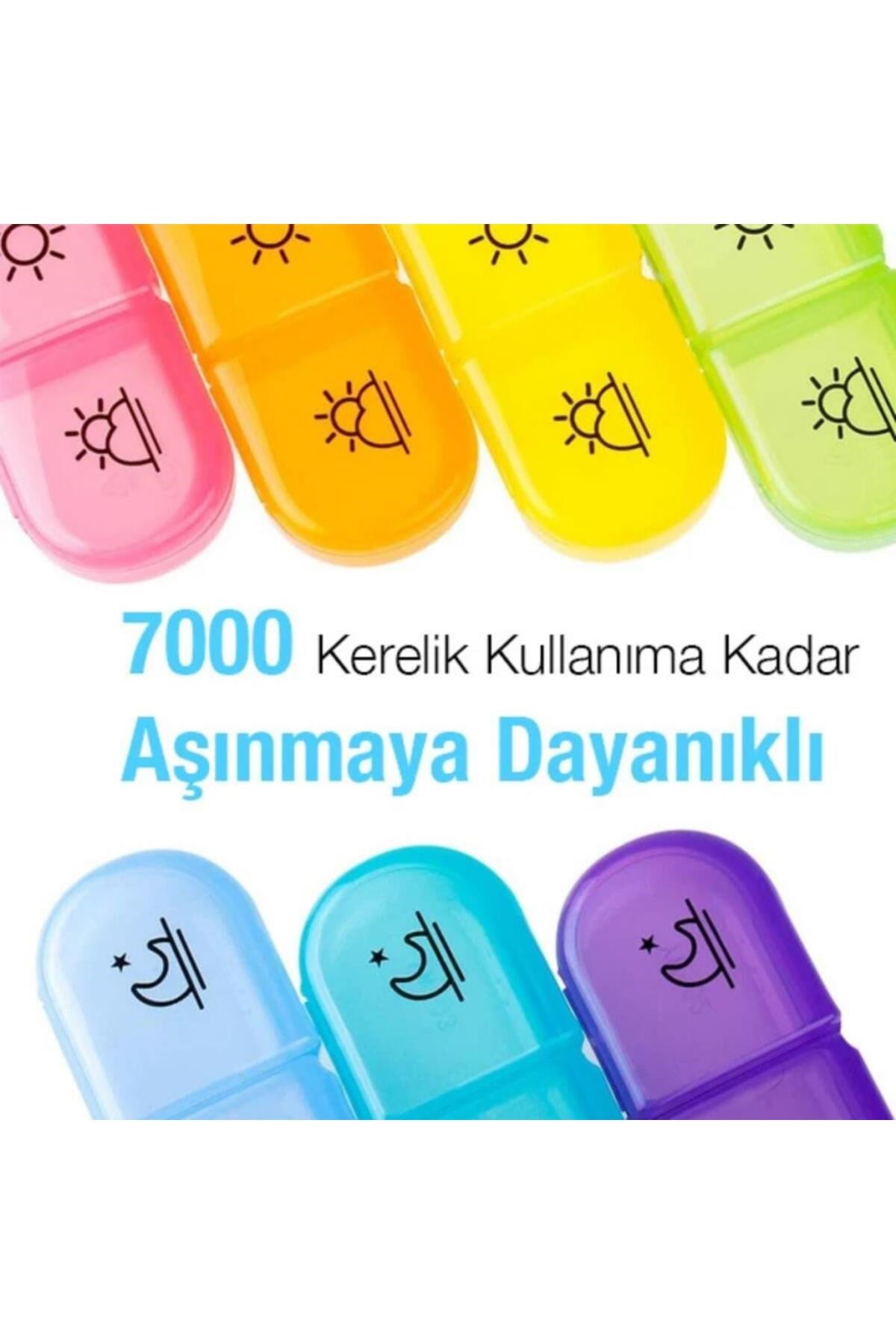 Polham 7 Günlük 21 Gözlü Haftalık İlaç, Hap Saklama Kutusu, Kitlenir Kapaklı, BPA İçermez Saklama Kutusu