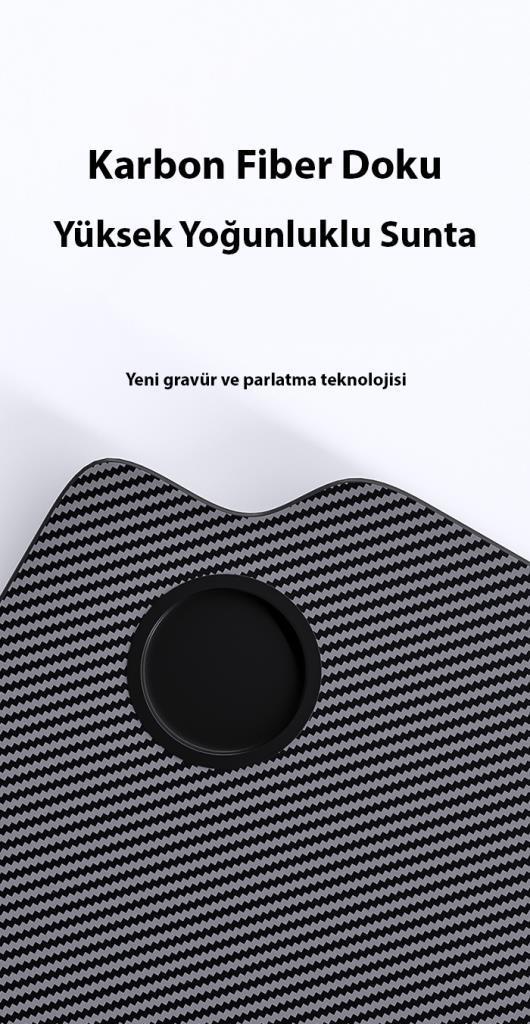 Polham 70x40 CM Tesla Model ve Model Y İle Uyumlu Araç İçi Masa,Bardaklıklı Yemek ve Çalışma Tepsisi